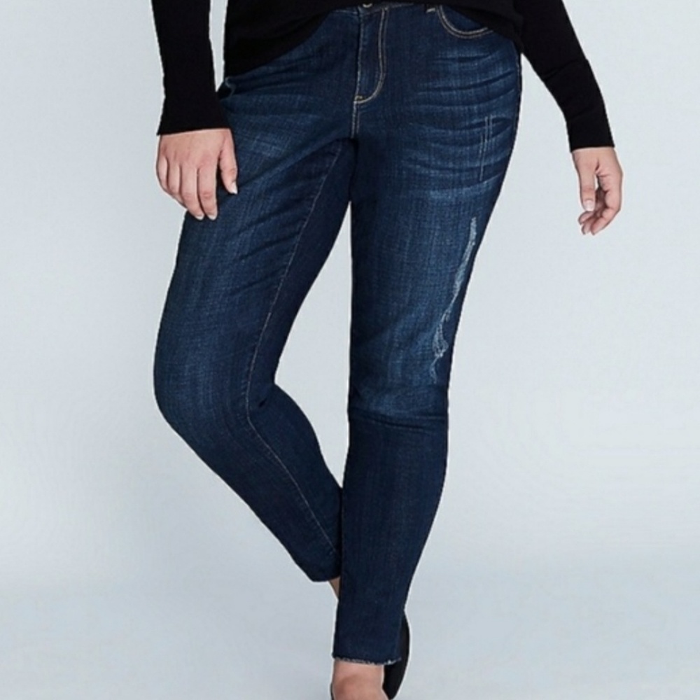 Lane Bryant Boyfriend Crosshatch Jeans Size 18